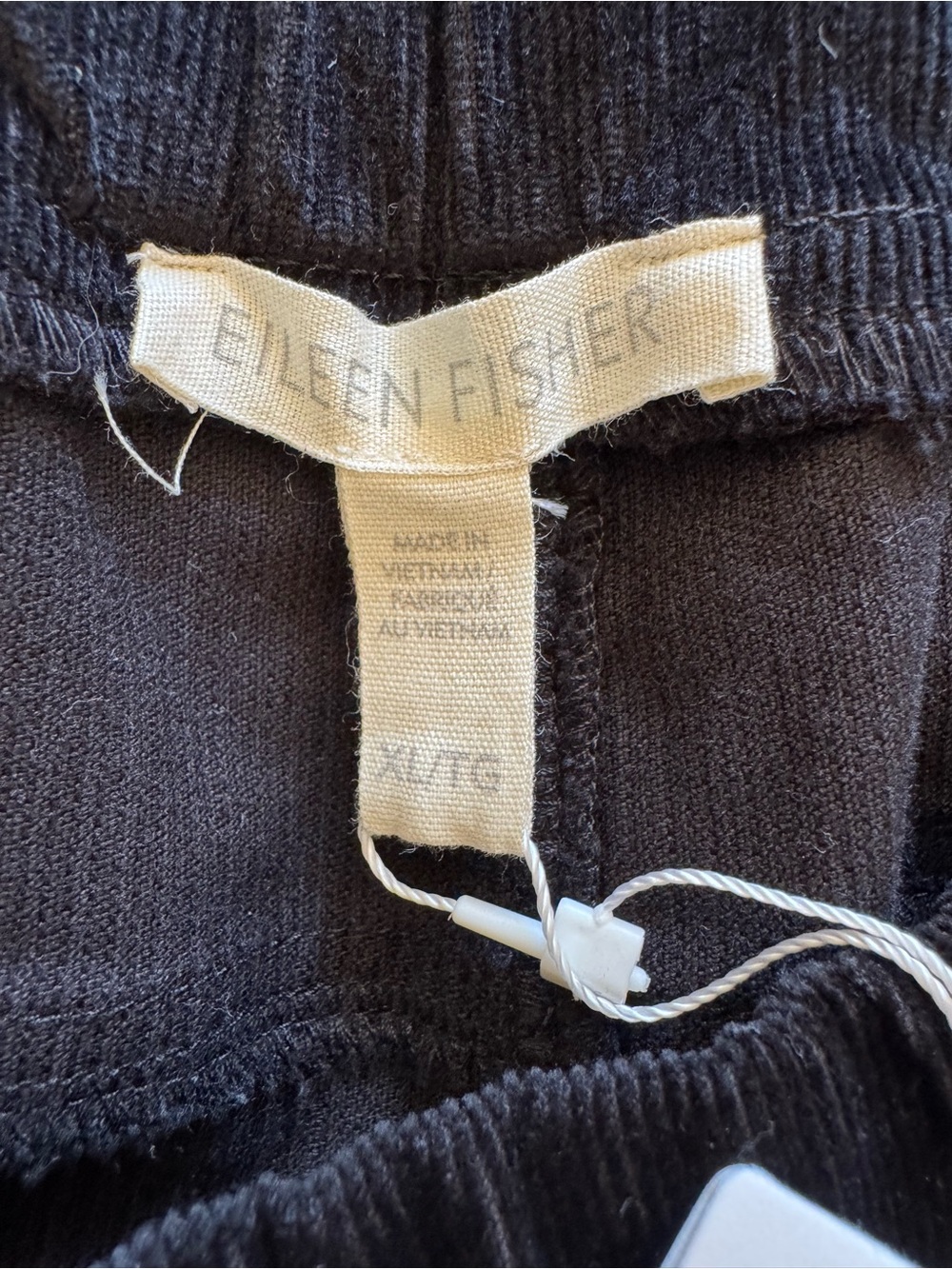 NWT Eileen Fisher Organic Cotton Tencel Corduroy Jegging Black Sz XL - Picture 6 of 10